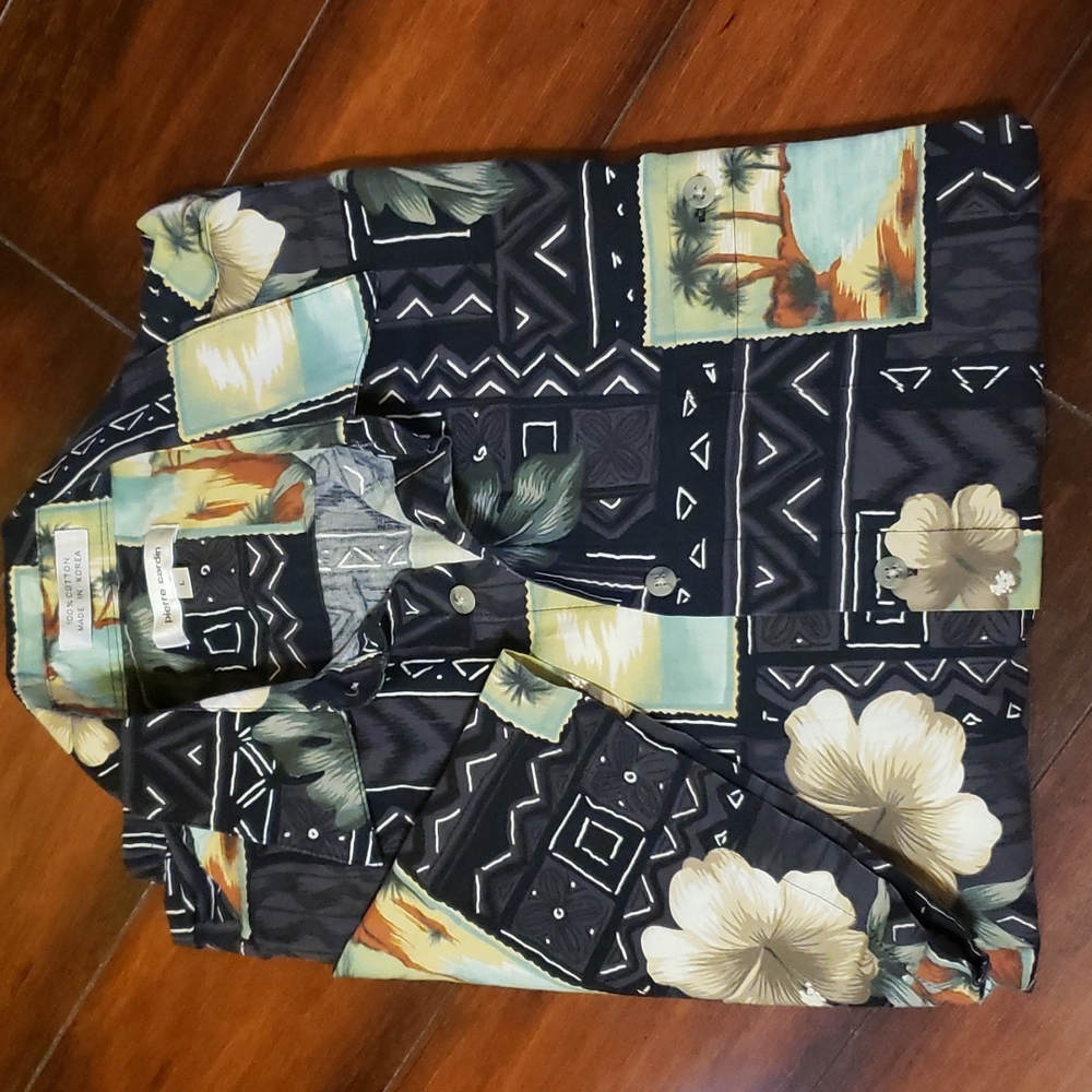 Pierre Cardin Hawaiian Shirt L